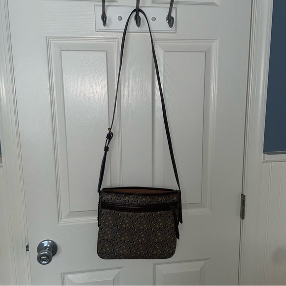 Fossil Geometric Square Crossbody Bag In Gray Yellow Blue Purse Bag Handbag - Picture 11 of 11